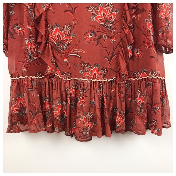 NWT Scotch & Soda Ruffle Drop Hem Dress Size XS - Picture 9 of 14